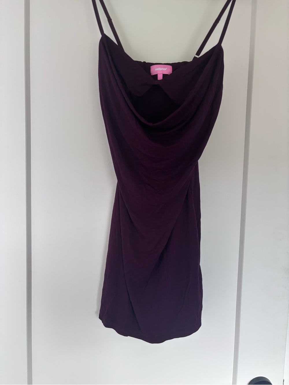 Edikted - Cowl Neck Dress in Deep Plum - Purple